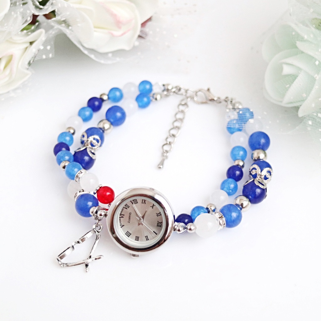 ※変更あり※【wrwrd!】メンバーイメージ天然石2連ブレスウォッチ