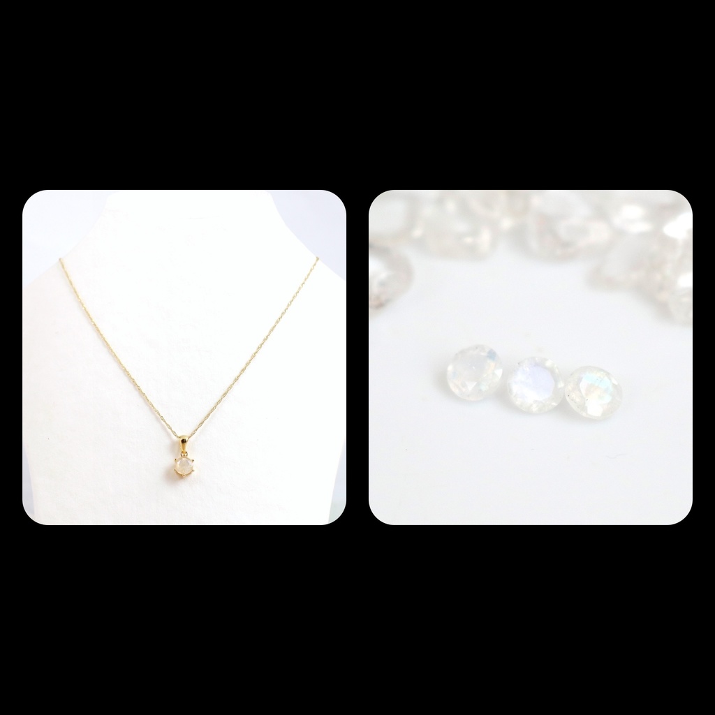 天然石❤︎誕生石ネックレス1月〜6月❤︎18KGP