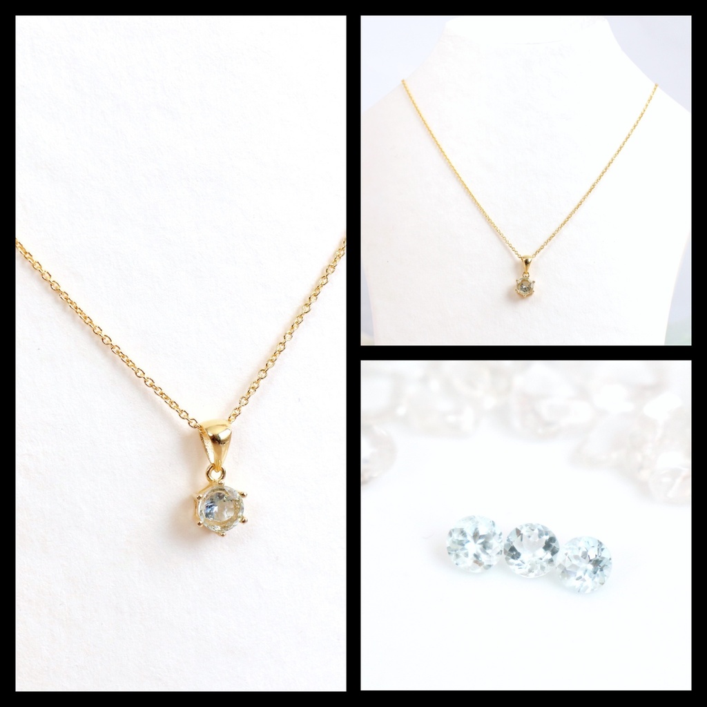 天然石❤︎誕生石ネックレス1月〜6月❤︎18KGP