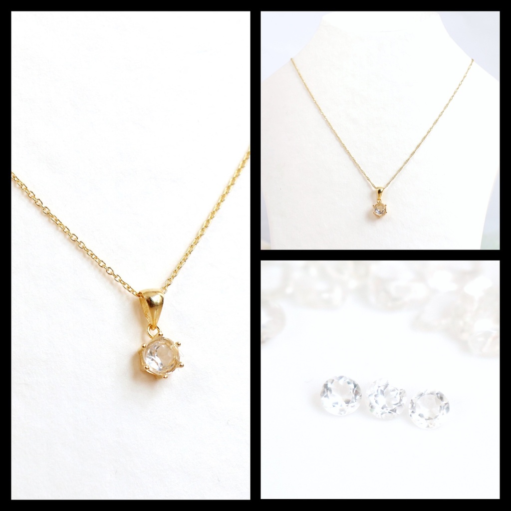 天然石❤︎誕生石ネックレス1月〜6月❤︎18KGP