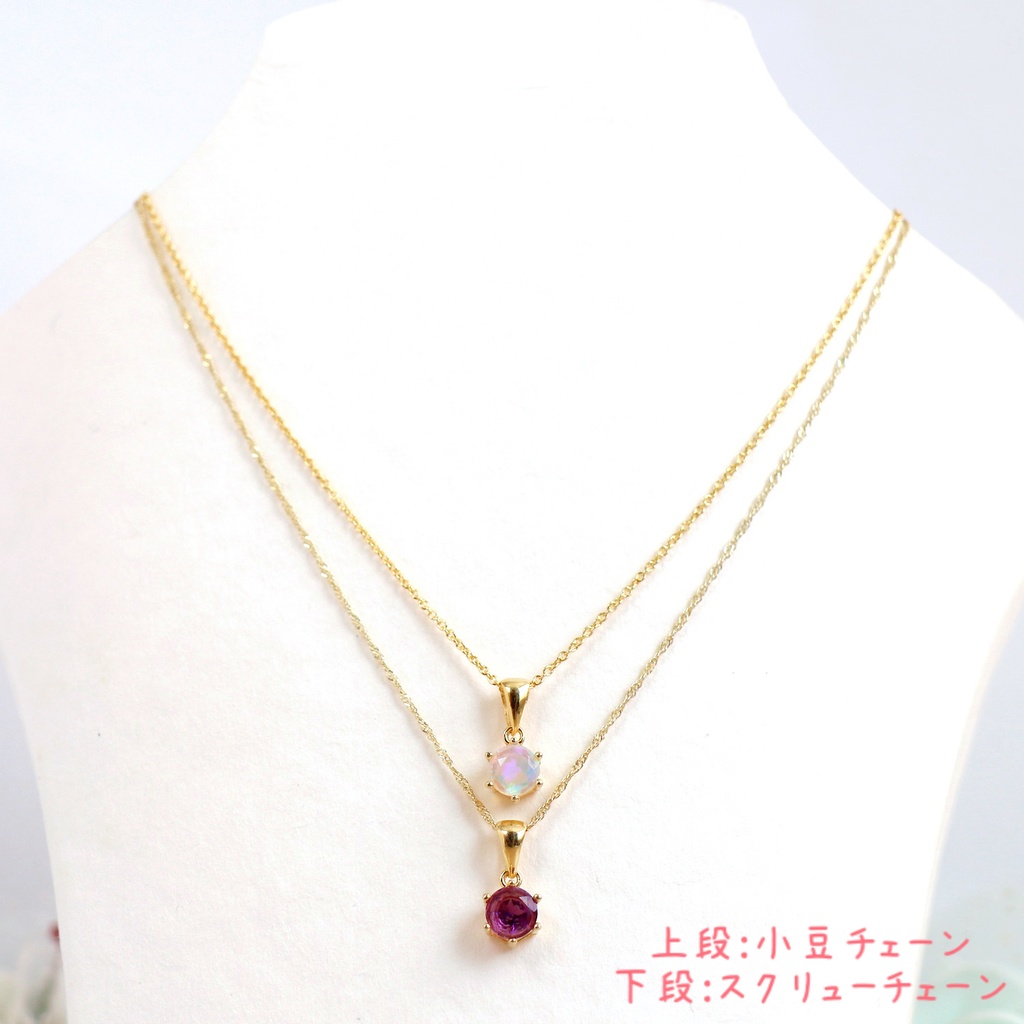 天然石❤︎誕生石ネックレス7月〜12月❤︎18KGP