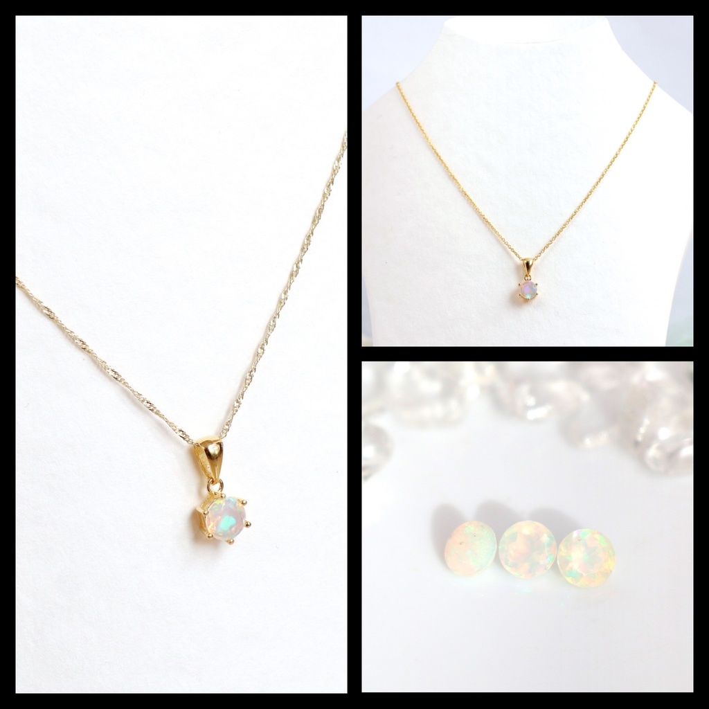 天然石❤︎誕生石ネックレス7月〜12月❤︎18KGP