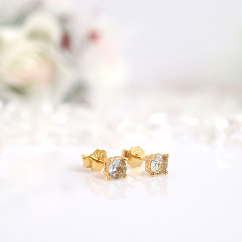 天然石の一粒ピアス❤︎18KGF❤︎誕生石