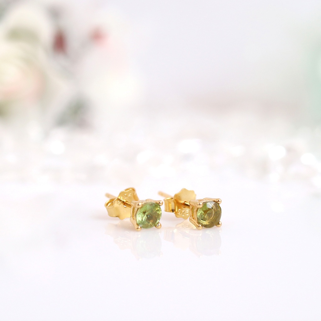 天然石の一粒ピアス❤︎18KGF❤︎誕生石