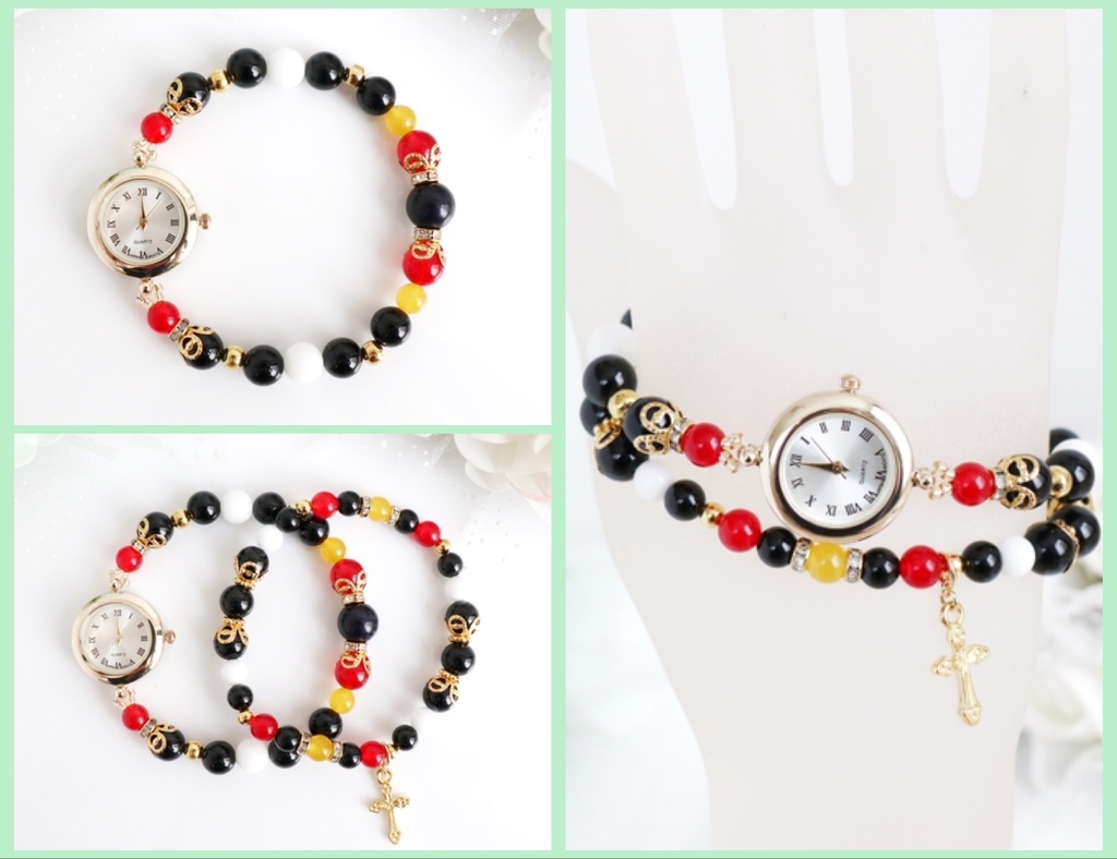 【wrwrd!】メンバーイメージ天然石ブレスウォッチ(ゴムタイプ)