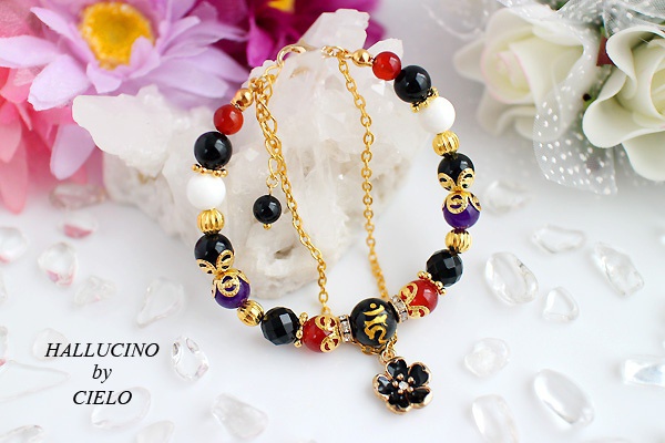 【刀剣乱舞】キャライメージ天然石ブレスレット(家紋タイプ)