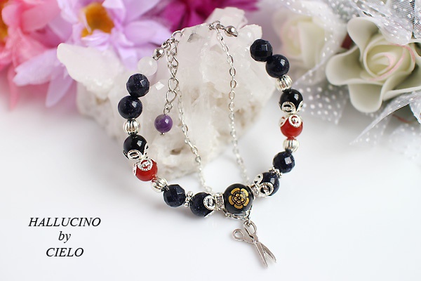 【刀剣乱舞】キャライメージ天然石ブレスレット(家紋タイプ)