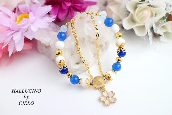 【刀剣乱舞】キャライメージ天然石ブレスレット(家紋タイプ)