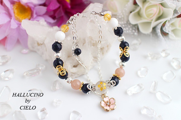 【刀剣乱舞】キャライメージ天然石ブレスレット(家紋タイプ)