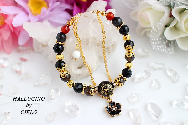 【刀剣乱舞】キャライメージ天然石ブレスレット(家紋タイプ)