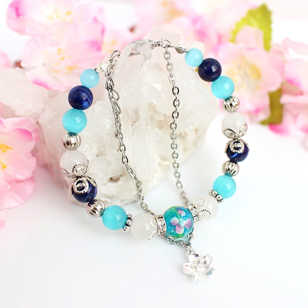 【刀剣乱舞】キャライメージ天然石ブレスレット(トンボ玉タイプ)