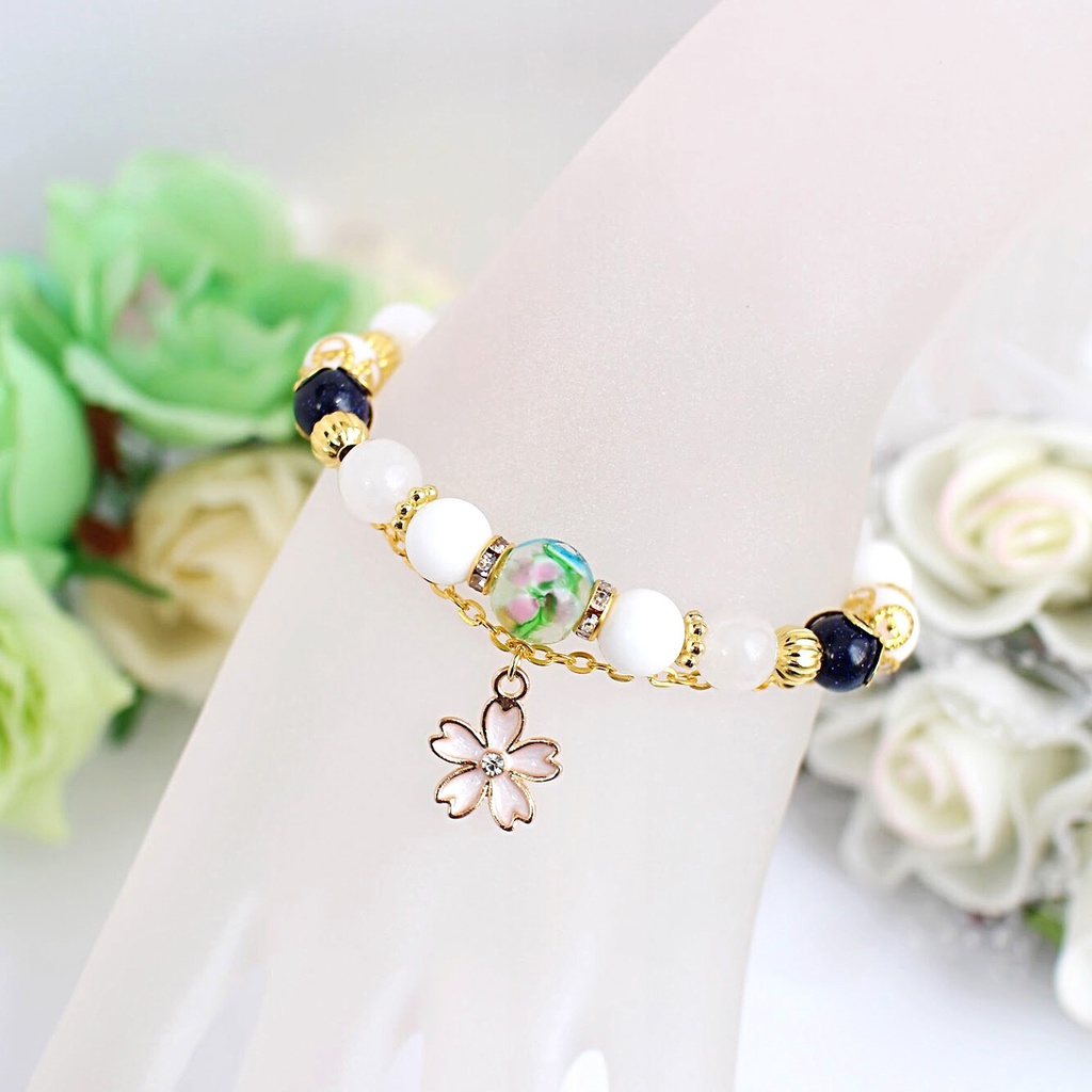 【刀剣乱舞】キャライメージ天然石ブレスレット(トンボ玉タイプ)