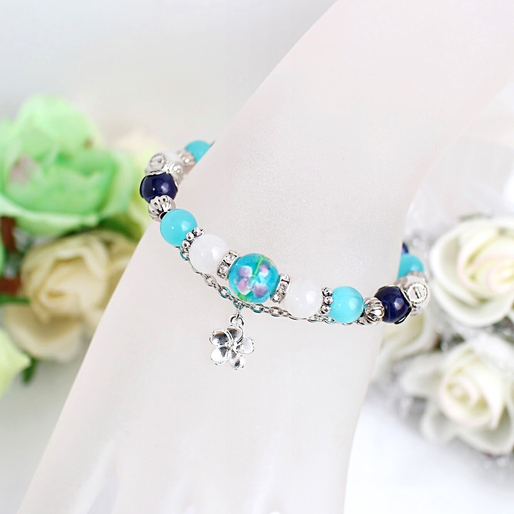 【刀剣乱舞】キャライメージ天然石ブレスレット(トンボ玉タイプ)