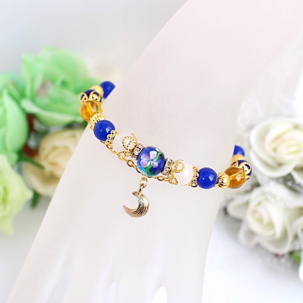 【刀剣乱舞】キャライメージ天然石ブレスレット(トンボ玉タイプ)