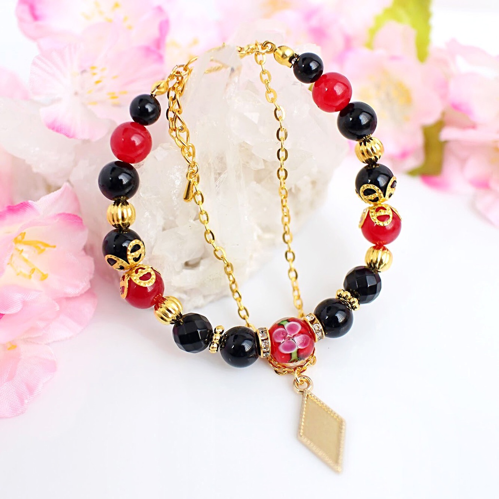 【刀剣乱舞】キャライメージ天然石ブレスレット(トンボ玉タイプ)