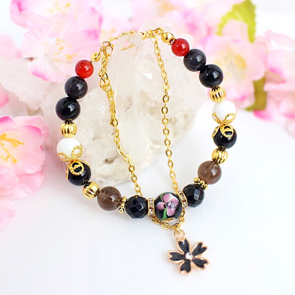 【刀剣乱舞】キャライメージ天然石ブレスレット(トンボ玉タイプ)