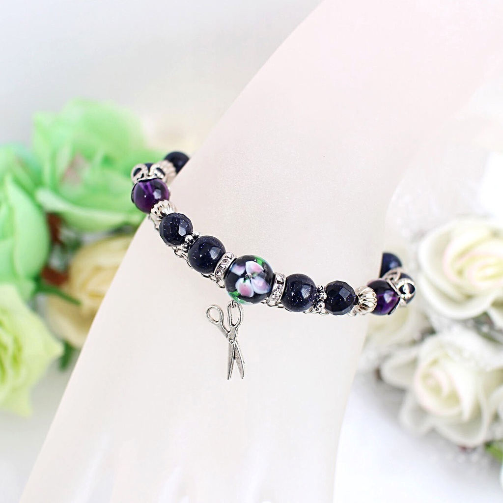 【刀剣乱舞】キャライメージ天然石ブレスレット(トンボ玉タイプ)