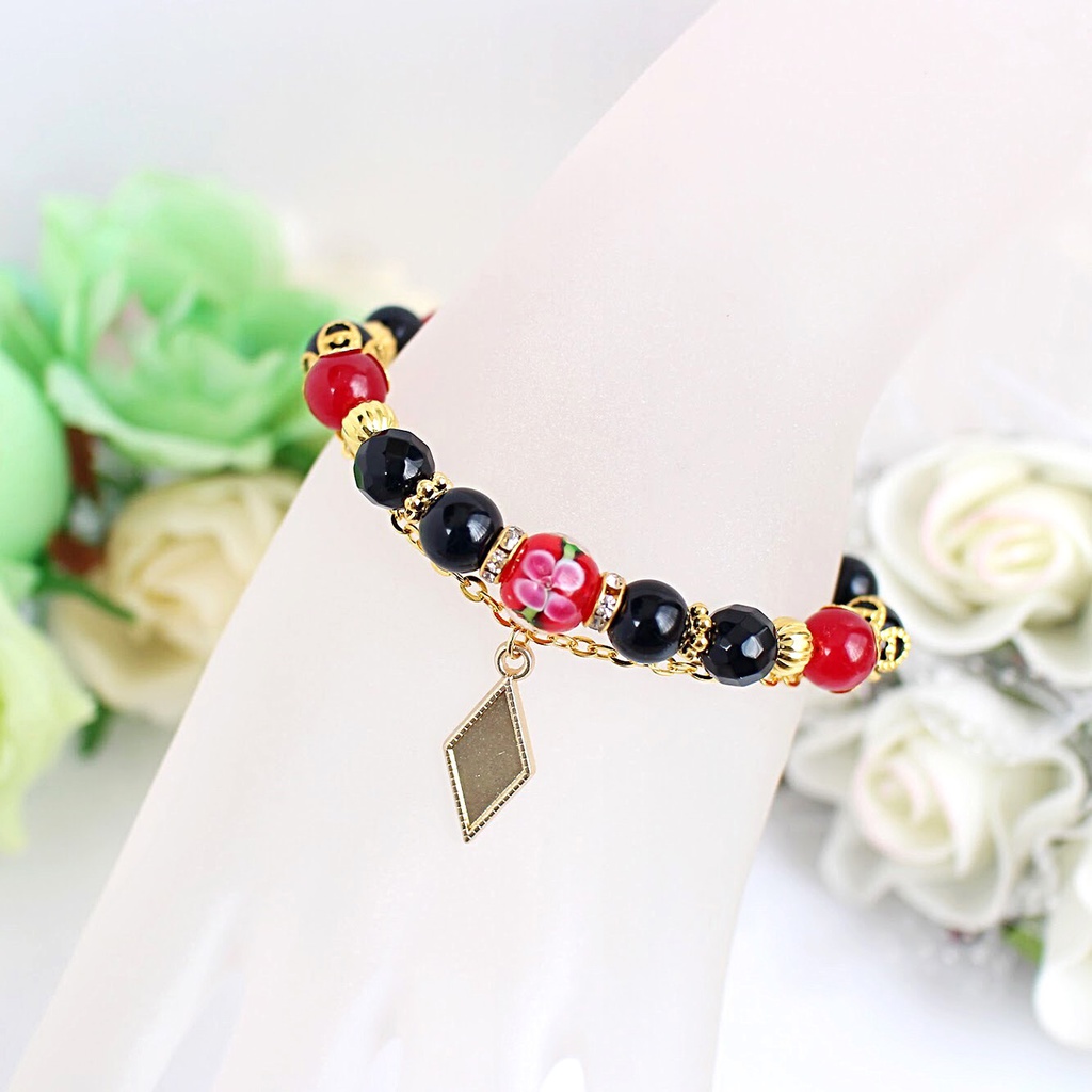 【刀剣乱舞】キャライメージ天然石ブレスレット(トンボ玉タイプ)