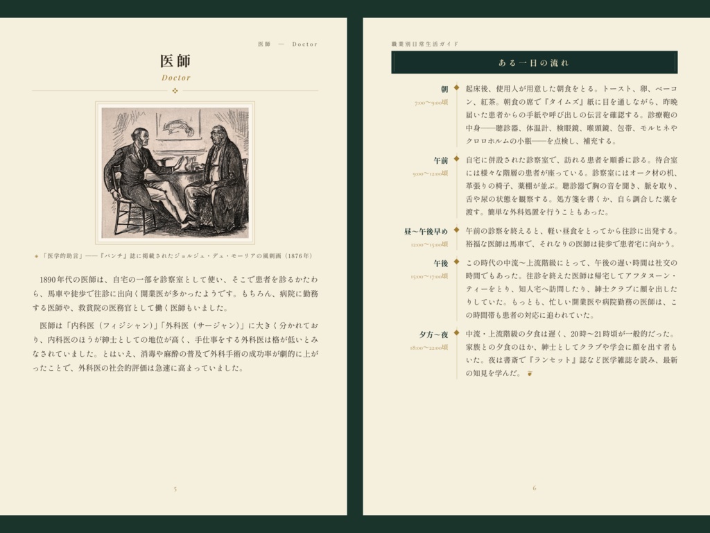 【無料】職業別・ヴィクトリア朝の日常生活ガイド(PDF・61ページ)