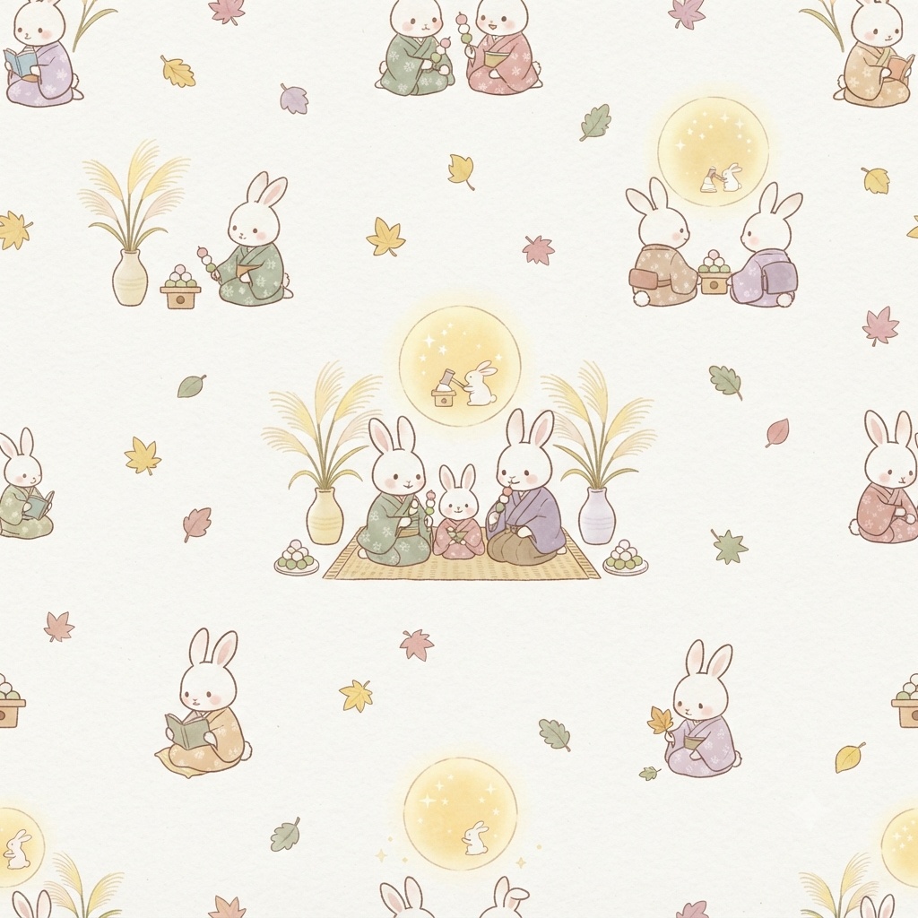 うさぎとお月見 5点セット