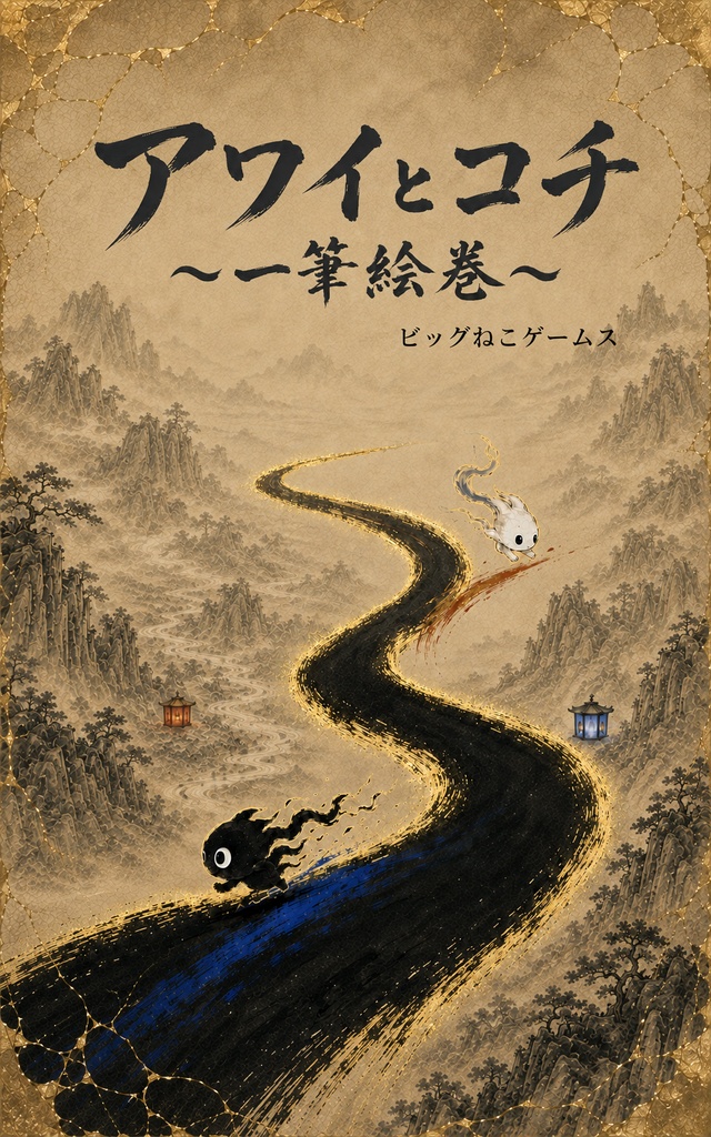 電子書籍『アワイとコチ~一筆絵巻~』