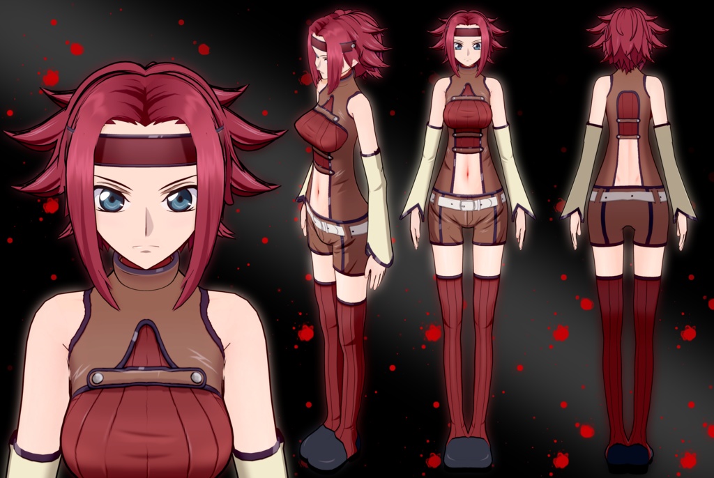 【koikatsu人物卡】红月卡莲 红&黑