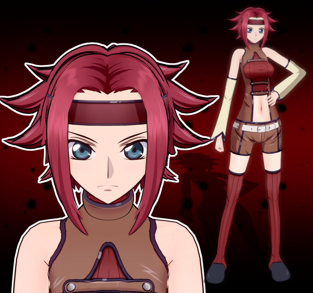 【koikatsu人物卡】红月卡莲 红&黑