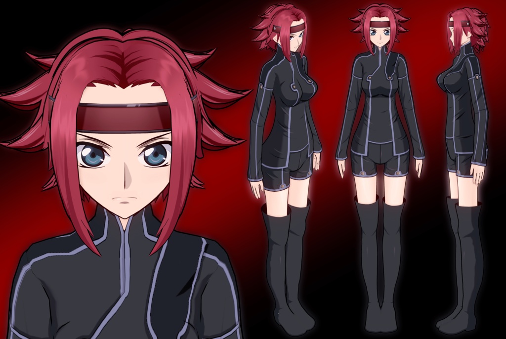 【koikatsu人物卡】红月卡莲 红&黑