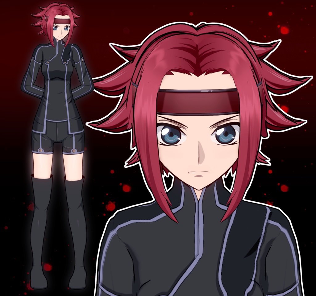 【koikatsu人物卡】红月卡莲 红&黑