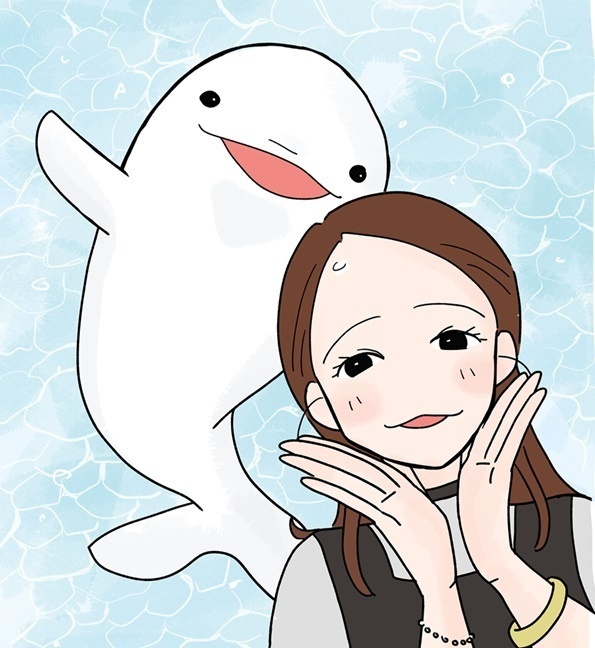 シロイルカ(イラスト)