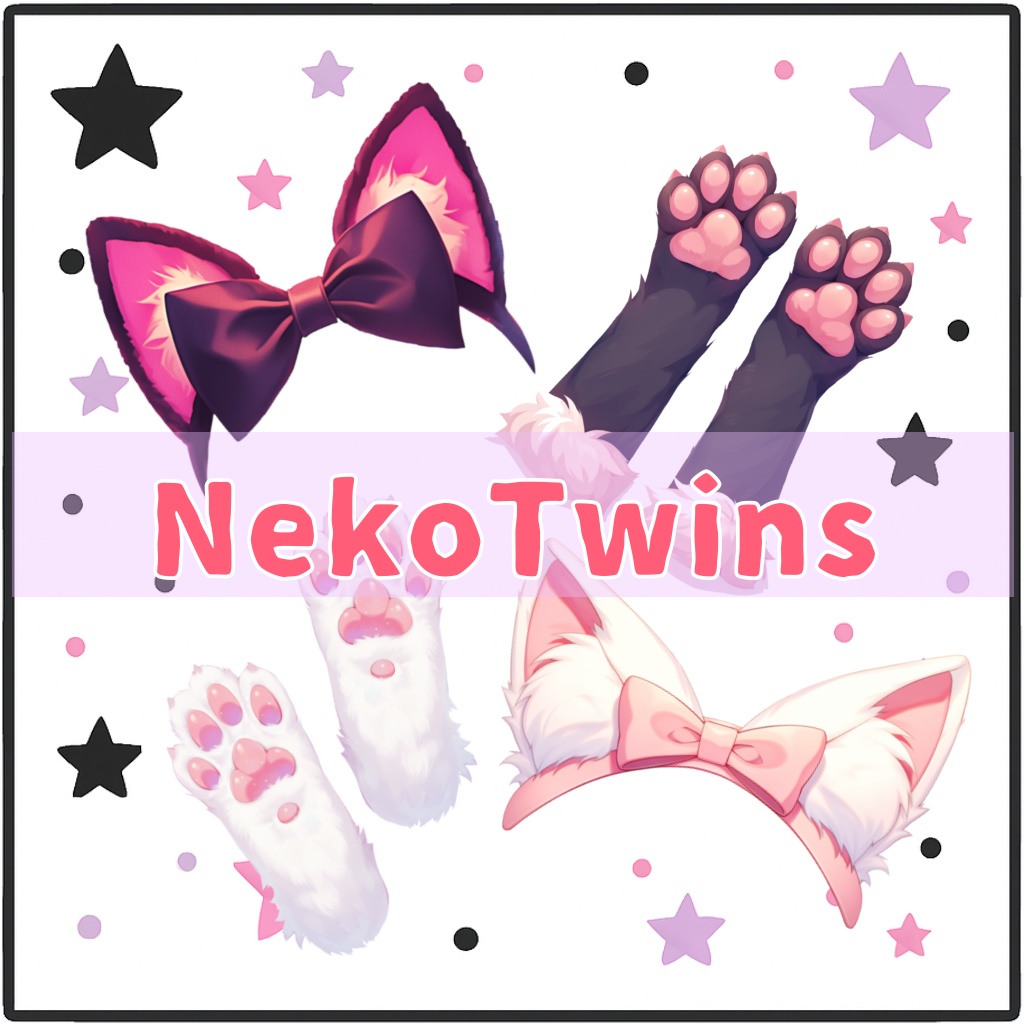 【Live2D素材】NekoTwins - Sweet & Dark 【猫耳素材】