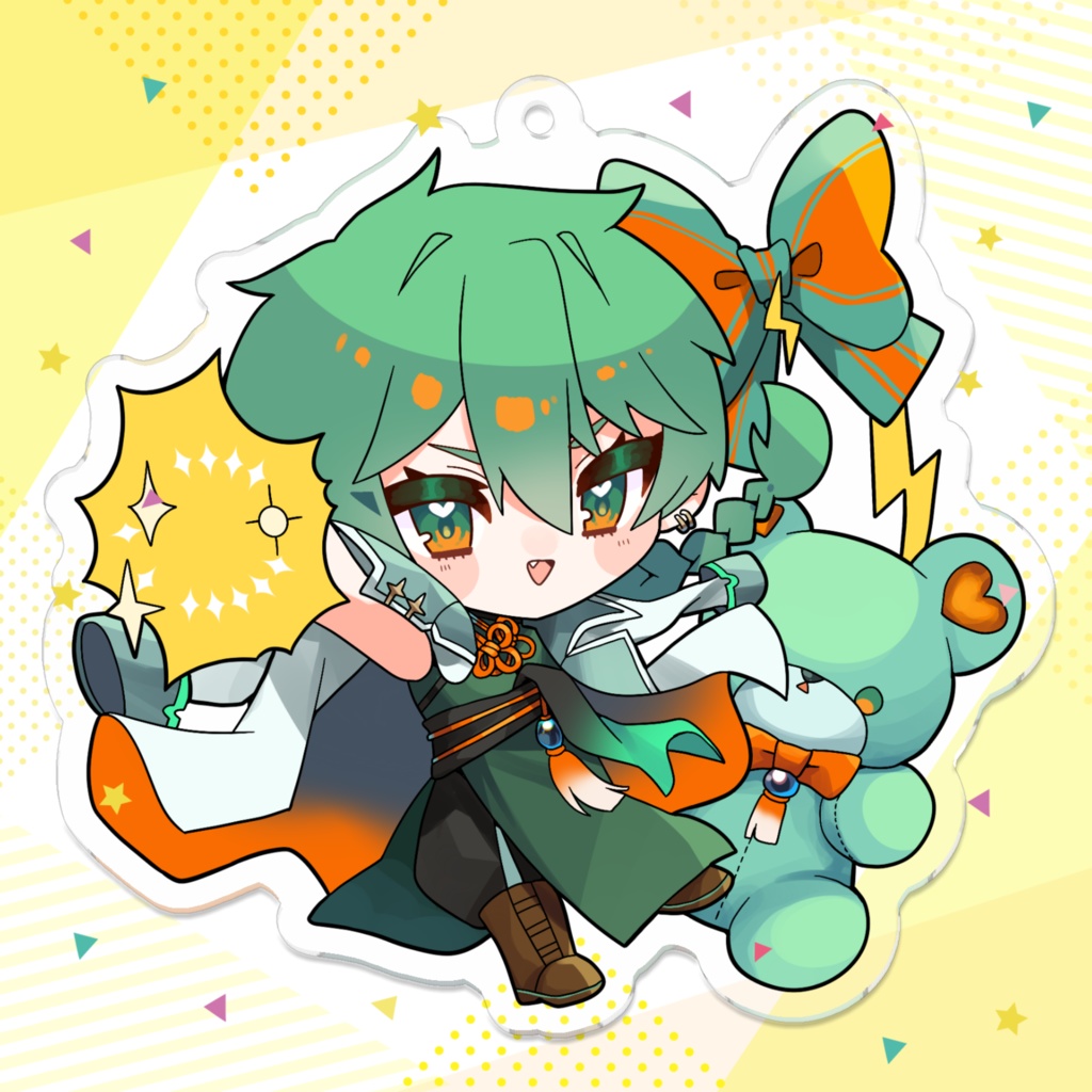 ふわきらくまちゃんアクキー リュウキ