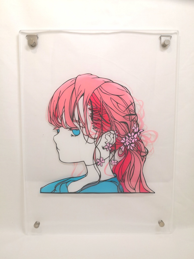 切り絵『桜草』