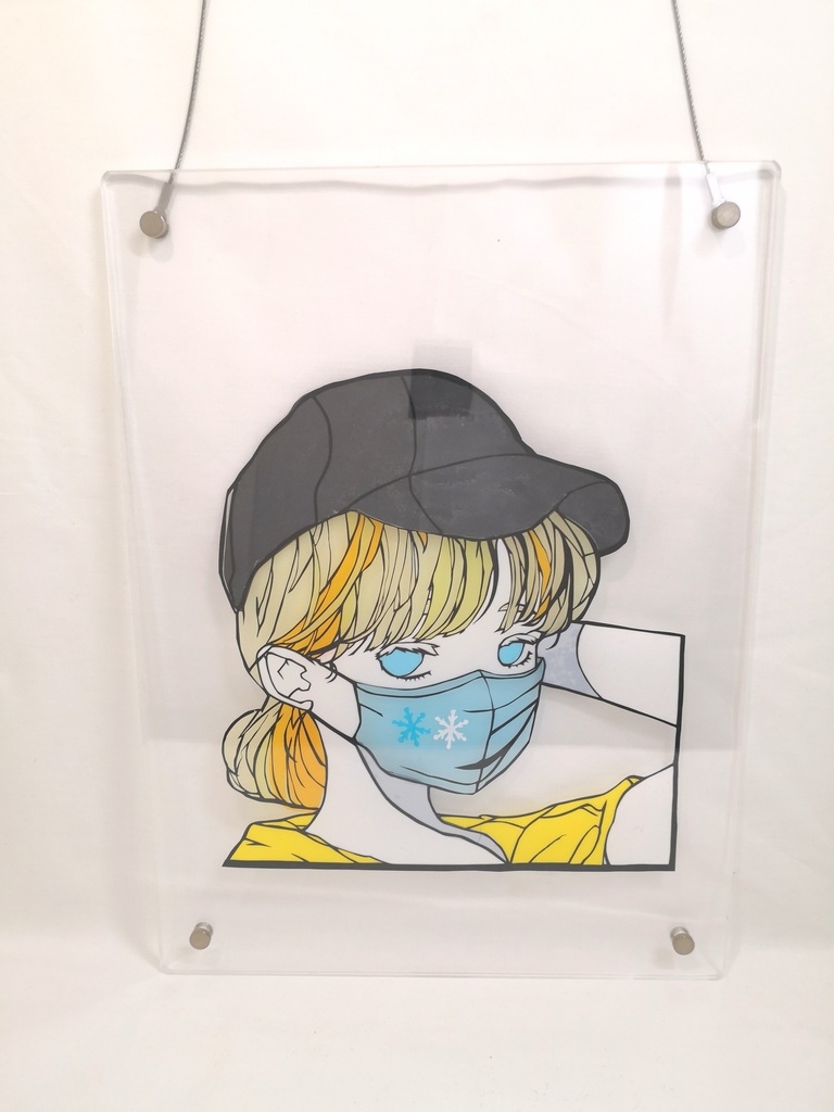 切り絵『冷え冷えマスク』