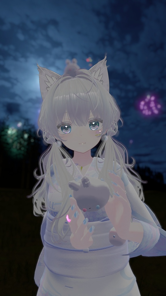 ちょこんと可愛いモチーフ入りゆめかわメイクテクスチャ【VRChat用】