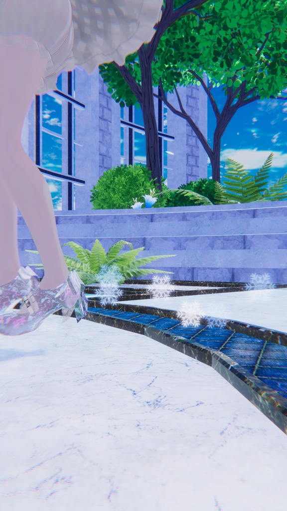 ❄️Snow Veil - Silent Magic❄️アバターの周りに雪が降る歩くと雪のパーティクルのこる