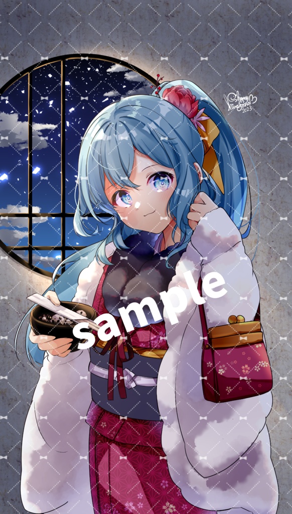 【2023タペストリー/受注生産】ウサギ年しぇりー(2種類から選択)