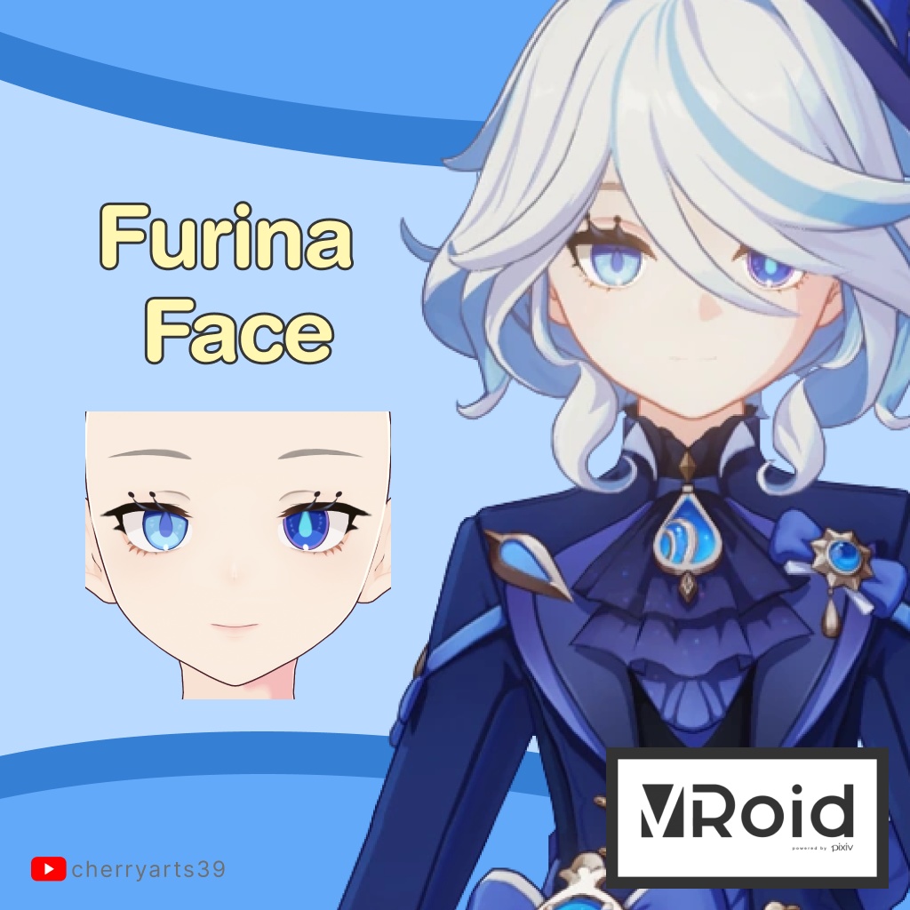 Furina Face Bundle VROID MODEL | Genshin Impact VROID