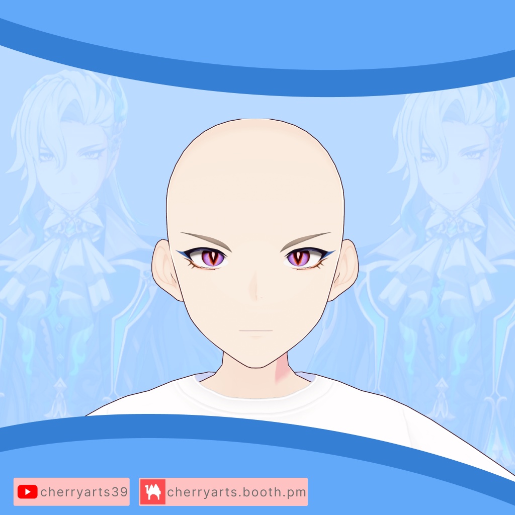 Neuvillete Face Bundle VROID MODEL | Genshin Impact VROID