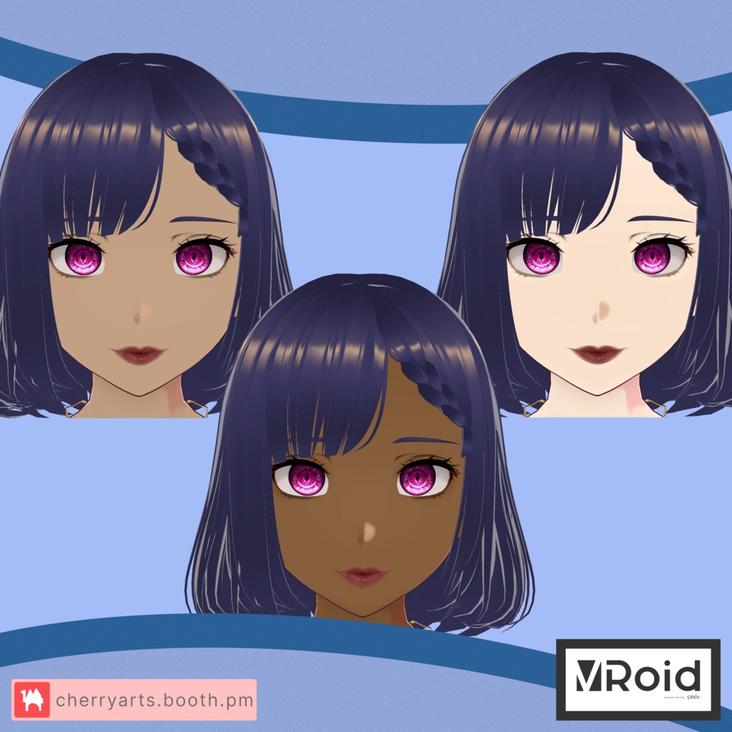 【VRoid】 Lips Realistic Dark Lipstick Texture