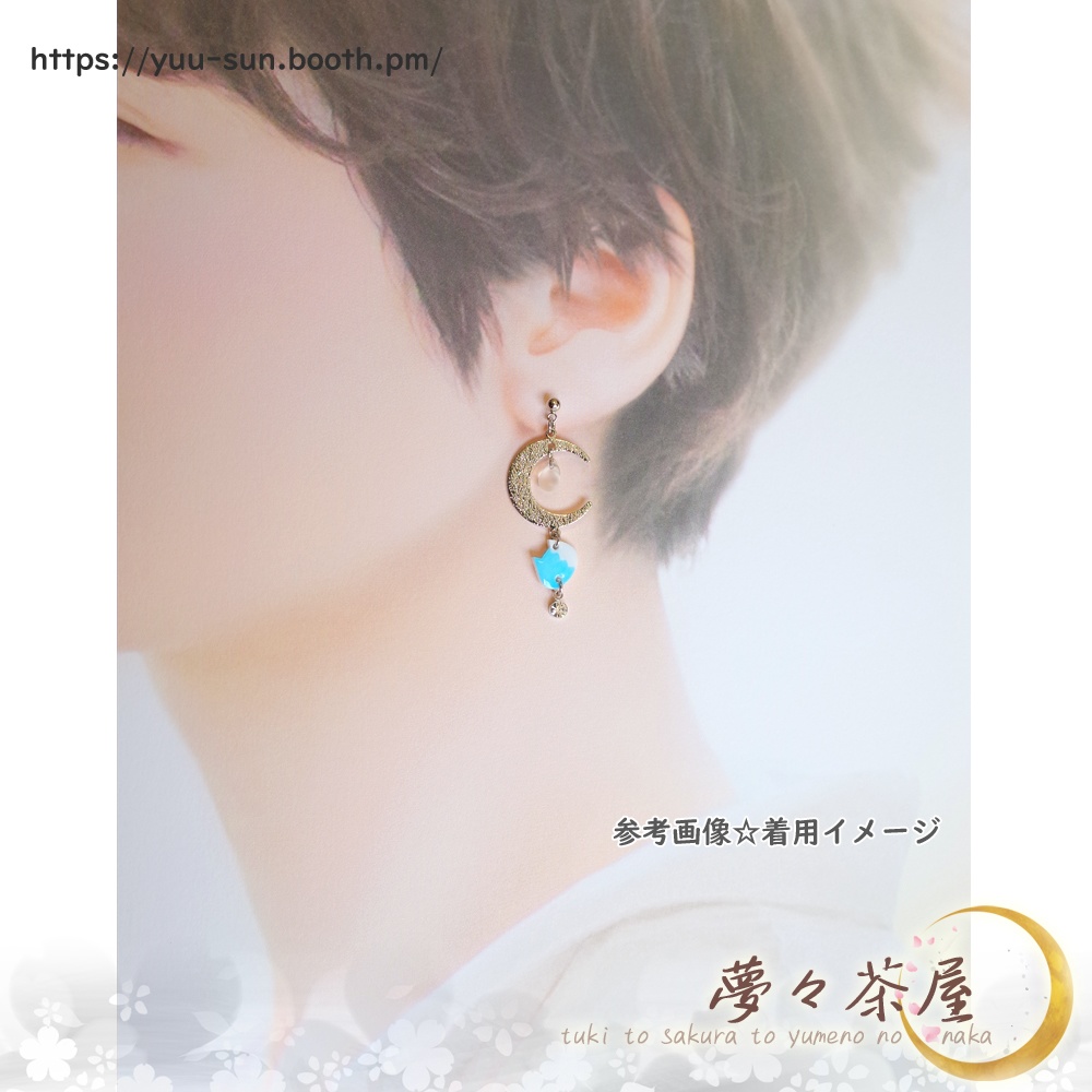 ▽だんだらネコと月のピアス