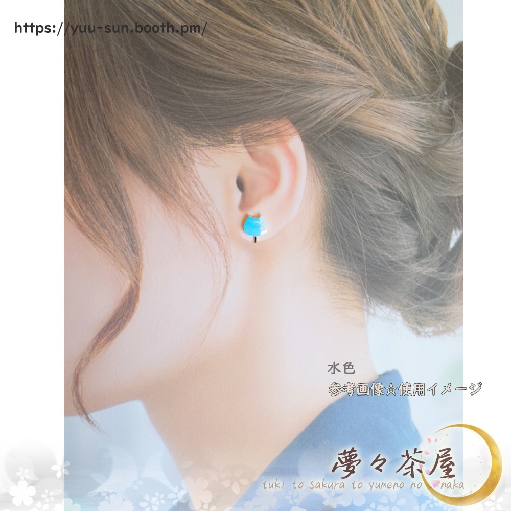 ▽だんだらネコ イヤリング