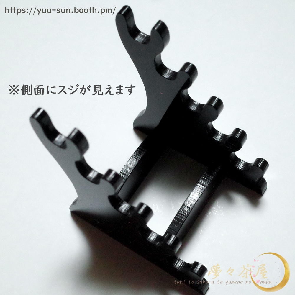 ▼ミニチュア刀掛け五段 アクリル製
