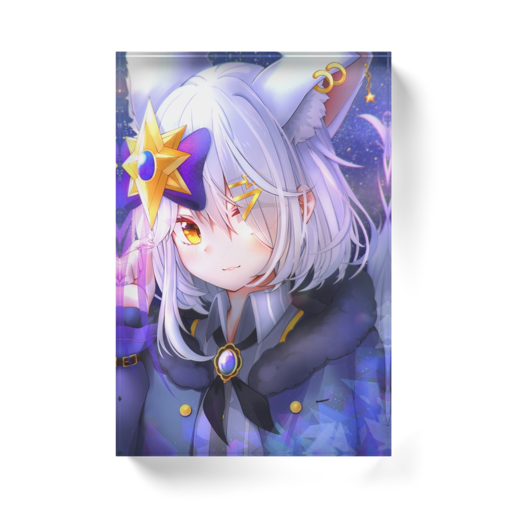 【パマメイド】星白ウル_アクリルブロック