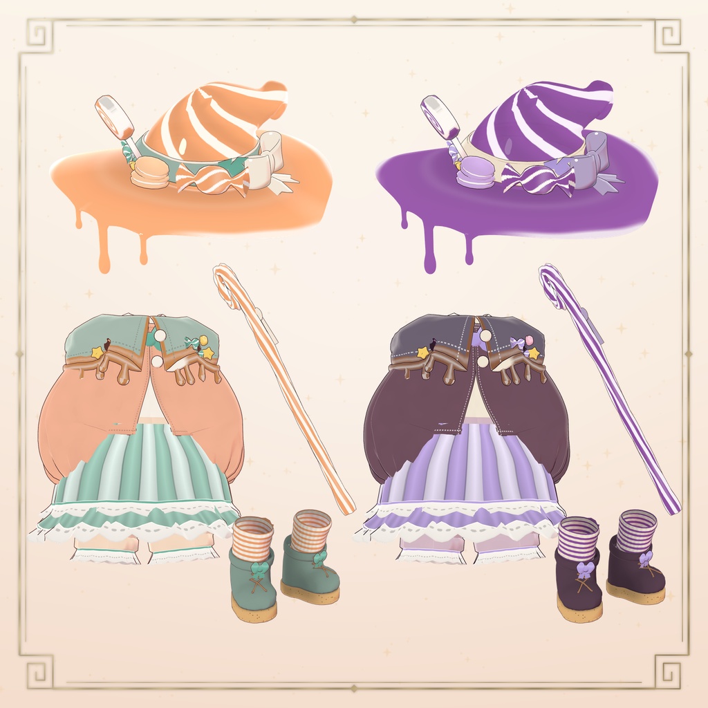 【10/13まで50%OFF】お菓子なウィッチ ♥ Sweets Witch【14アバター対応】