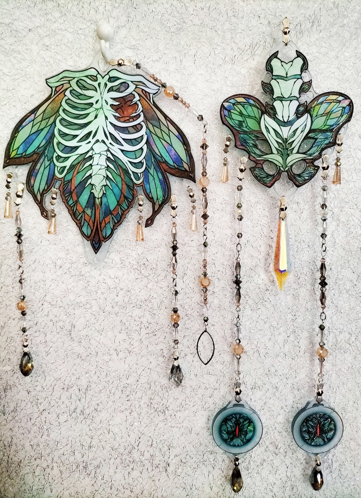 ステンドグラス風アクリルサンキャッチャー「蝶骨・肋骨&骨盤」