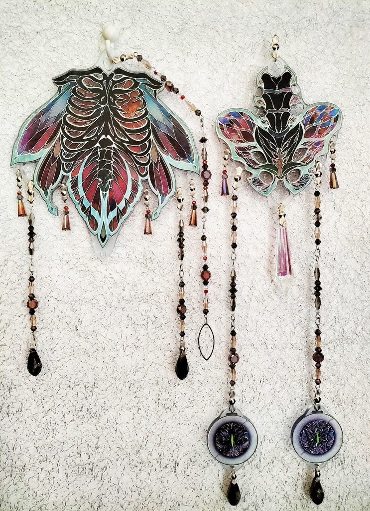 ステンドグラス風アクリルサンキャッチャー「蝶骨・肋骨&骨盤」