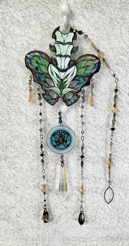 ステンドグラス風アクリルサンキャッチャー「蝶骨・骨盤」