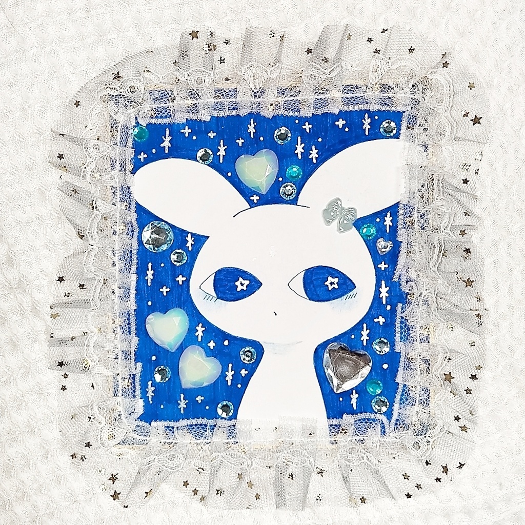 お星様おめめ！🌟ギタイちゃんデコ色紙💙