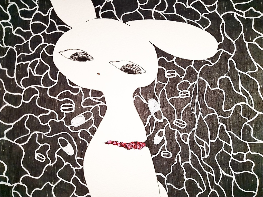 イテテ🖤💊ギタイちゃんイラスト作品